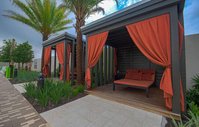 Poolside Cabanas at The Strand Apartments in Oviedo, FL
