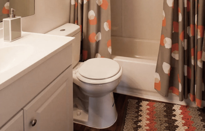 bathroom in River Chase apartment