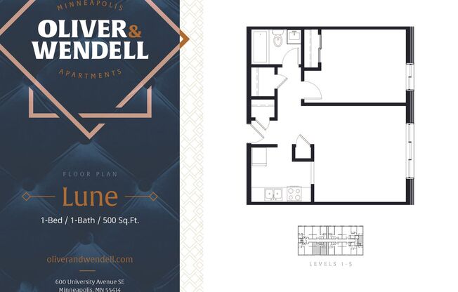 1 bed, 1 bath, 500 sqft, $1,240, Unit 2026 Waitlist One Bedroom