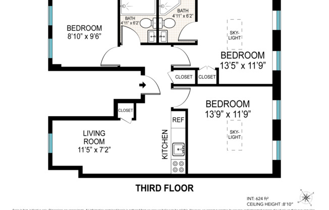 3 beds, 2 baths, $5,595, Unit 1