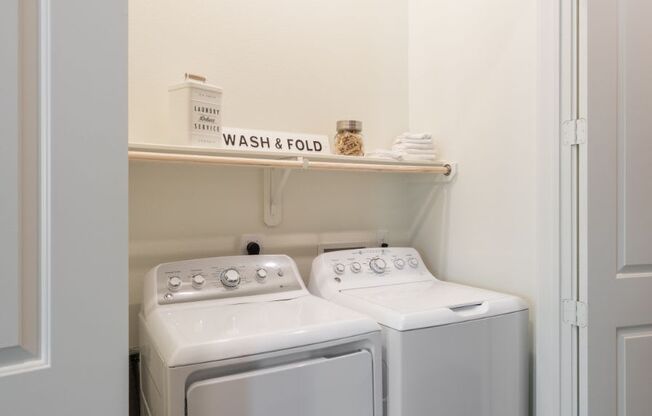 in apartment laundry