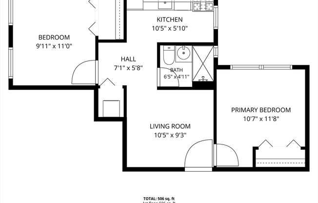 2 beds, 1 bath, 506 sqft, $3,925, Unit 25
