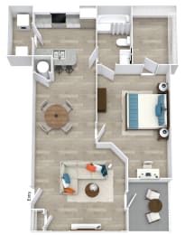 1 bed, 1 bath, 823 sqft, $1,510