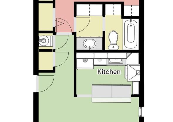 1 bed, 1 bath, $850