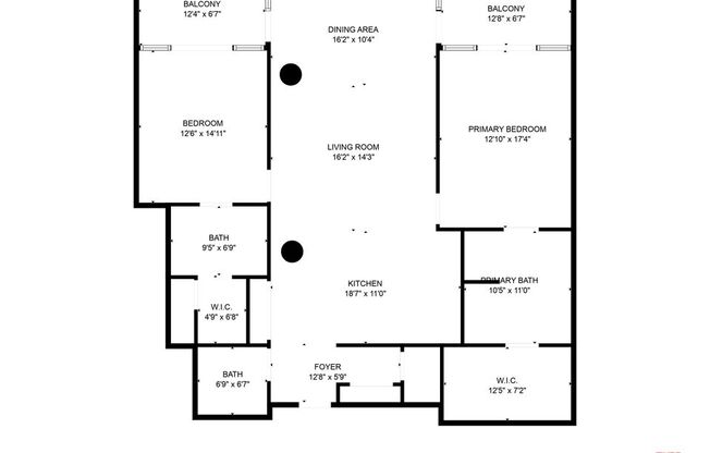 2 beds, 3 baths, 1,600 sqft, $6,800, Unit 9I