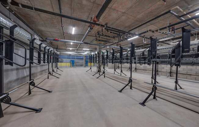 bike storage room at Ladera