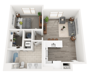 1 bed, 1 bath, 682 sqft, $1,390