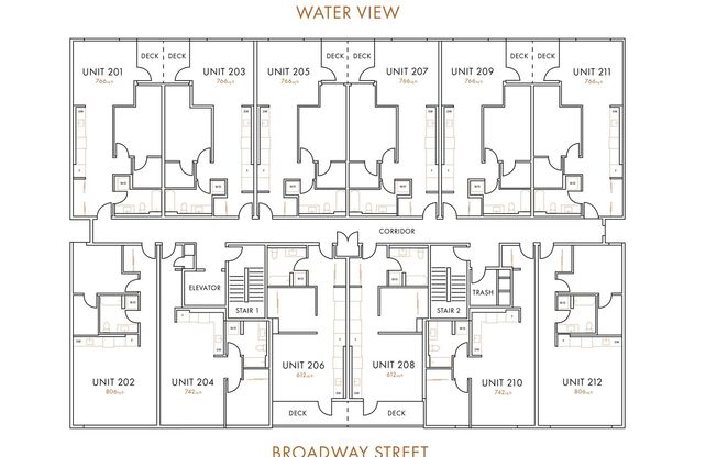 1 bed, 1 bath, 612 sqft, $1,995, Unit 206