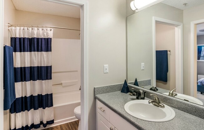 Bathroom | Aqua at Sandy Springs | Sandy Springs Apartments