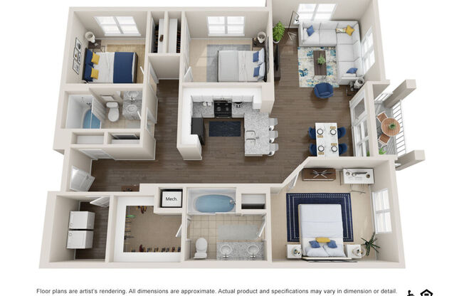 3 beds, 2 baths, 1,357 sqft, $2,696