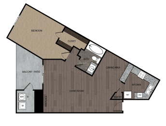 1 bed, 1 bath, 760 sqft, $985