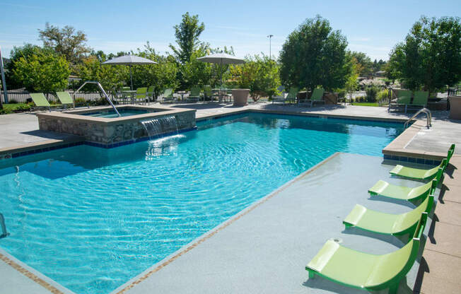 Swimming pool at Arterra Place Apartments in Aurora, CO