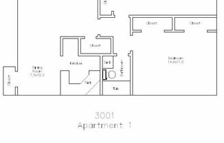 2 beds, 1 bath, 880 sqft, $865, Unit 3001-10