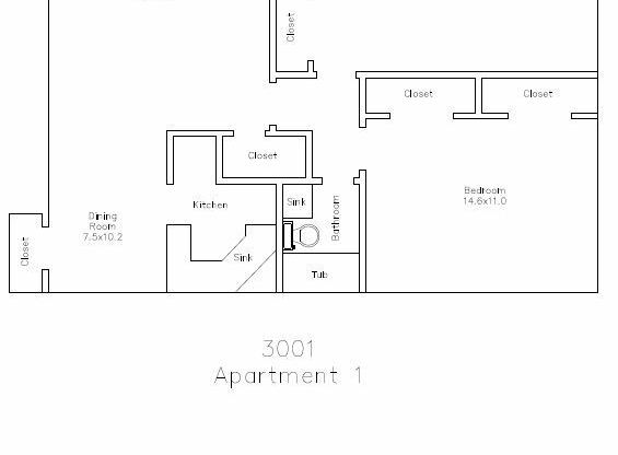 2 beds, 1 bath, 880 sqft, $865, Unit 3001-10