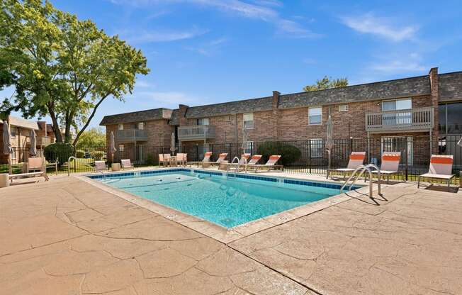 the swimming pool at our apartments