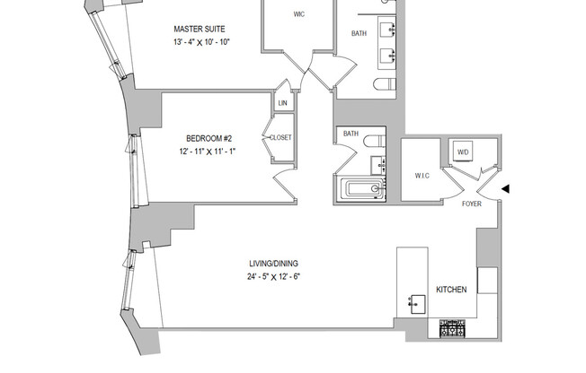 2 beds, 2 baths, 1,237 sqft, $11,000, Unit 56K