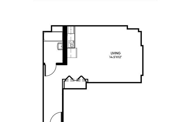 Studio, 1 bath, 325 sqft, $1,628, Unit 500
