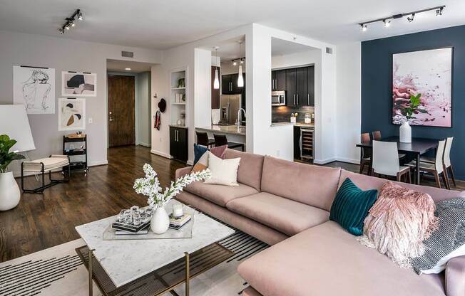 Venue Museum District | Houston, TX | Spacious Living and Dining Space