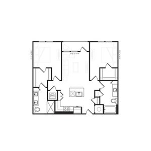2 beds, 2 baths, 1,006 sqft, $2,635