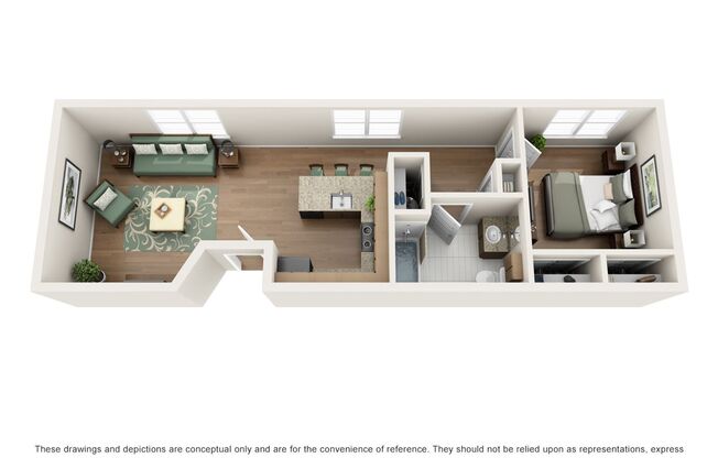 1 bed, 1 bath, 713 sqft, $2,150, Unit 441