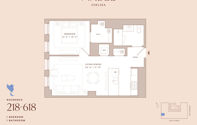 1 bed, 1 bath, $6,770, Unit 418