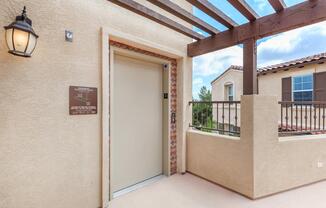 a close up of a door