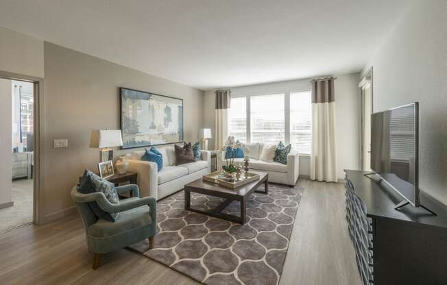 spacious living room at Malbec at Vallagio