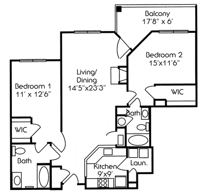 2 beds, 2 baths, 1,150 sqft, $3,973, Unit 4204