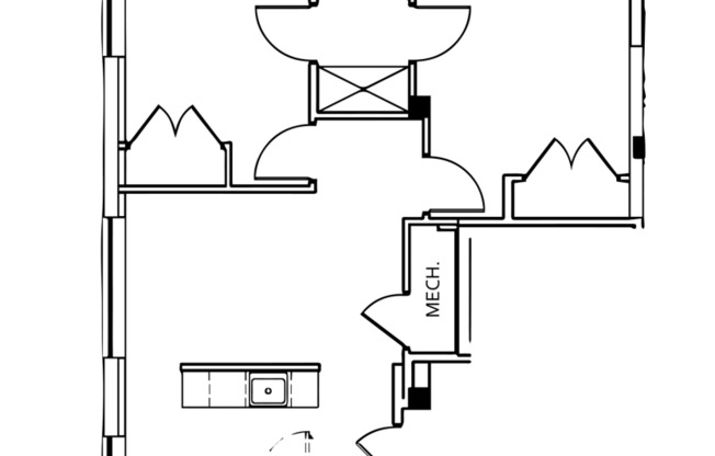 2 beds, 1 bath, 846 sqft, $1,925