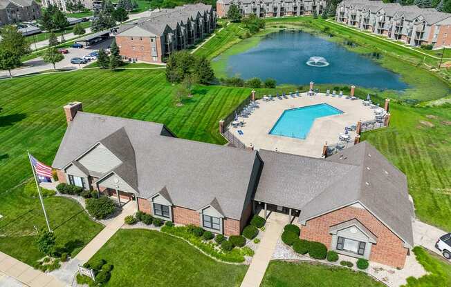 Overhead View of Community at Oak Shores Apartments, Wisconsin