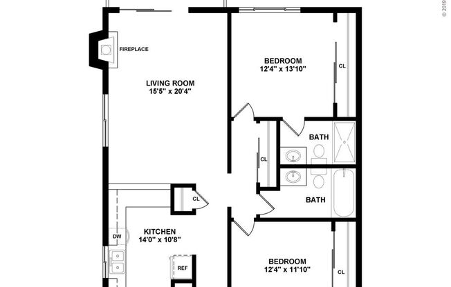 2 beds, 2 baths, 1,086 sqft, $3,135