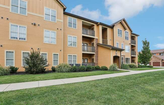 our apartments at the district feature a spacious yard and green grass