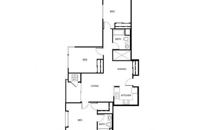 3 beds, 2 baths, 1,234 sqft, $3,507