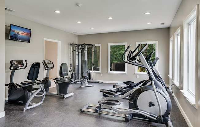 Fitness Center with Elliptical and Stationary Bikes