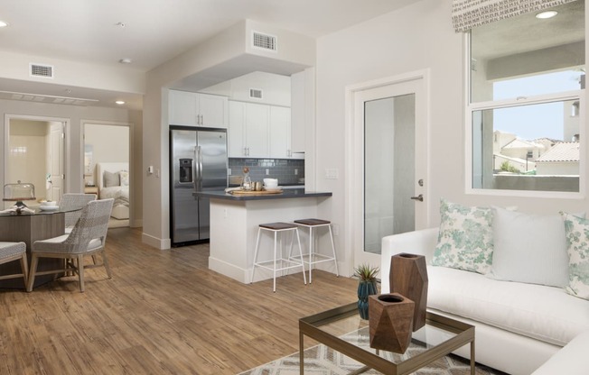 Living room  at Sorano Apartments, Moreno Valley, California