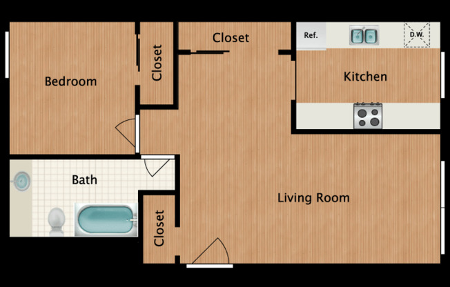 1 bed, 1 bath, 610 sqft, $1,971