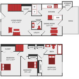 3 beds, 1.5 baths, 1,380 sqft, $1,629