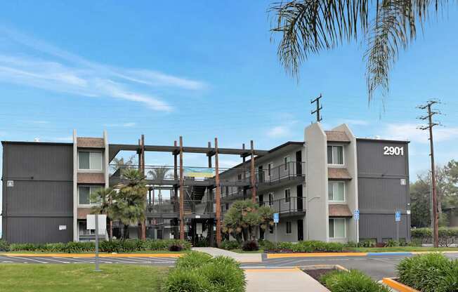 A modern building with the number 2901 on it.