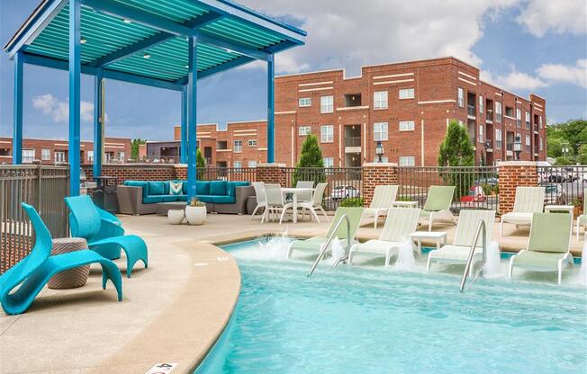 Extensive Resort Inspired Pool Deck at Greenway at Fisher Park, Greensboro, 27401