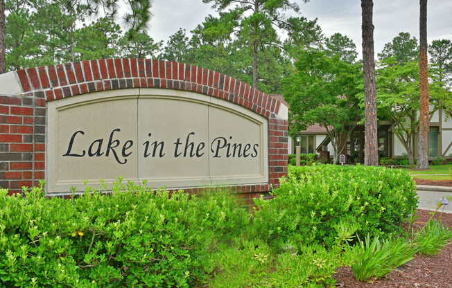 Entrance Sign at Lake in the Pines, North Carolina, 28311