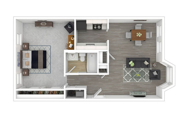 1 bed, 1 bath, 872 sqft, $999