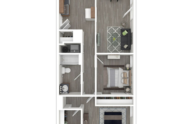 2 beds, 1 bath, 950 sqft, $1,318