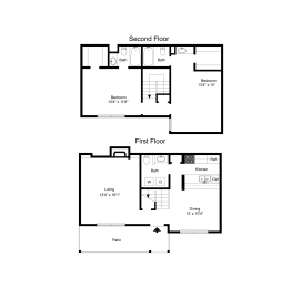 2 beds, 2.5 baths, 1,160 sqft, $1,229