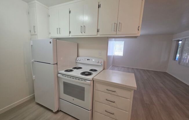 This is a large 2-bdr in a convenient, Freshly painted, updated kitchen counter tops and cabinets
