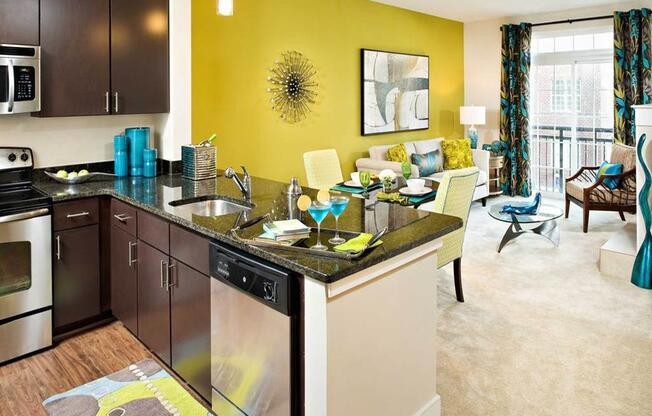 Kitchen With Dining Area at Hidden Creek, Maryland