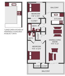 2 beds, 1.5 baths, 885 sqft, $1,185