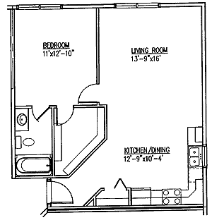 1 bed, 1 bath, 667 sqft, $980, Unit 8