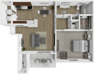 1 bed, 1 bath, 690 sqft, $935