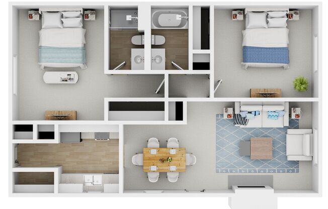 2 beds, 2 baths, $999, Unit 2103