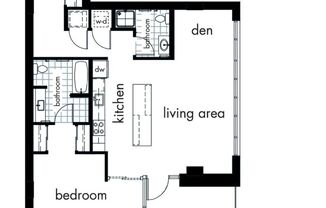 1 bed, 2 baths, 1,110 sqft, $4,000, Unit 815